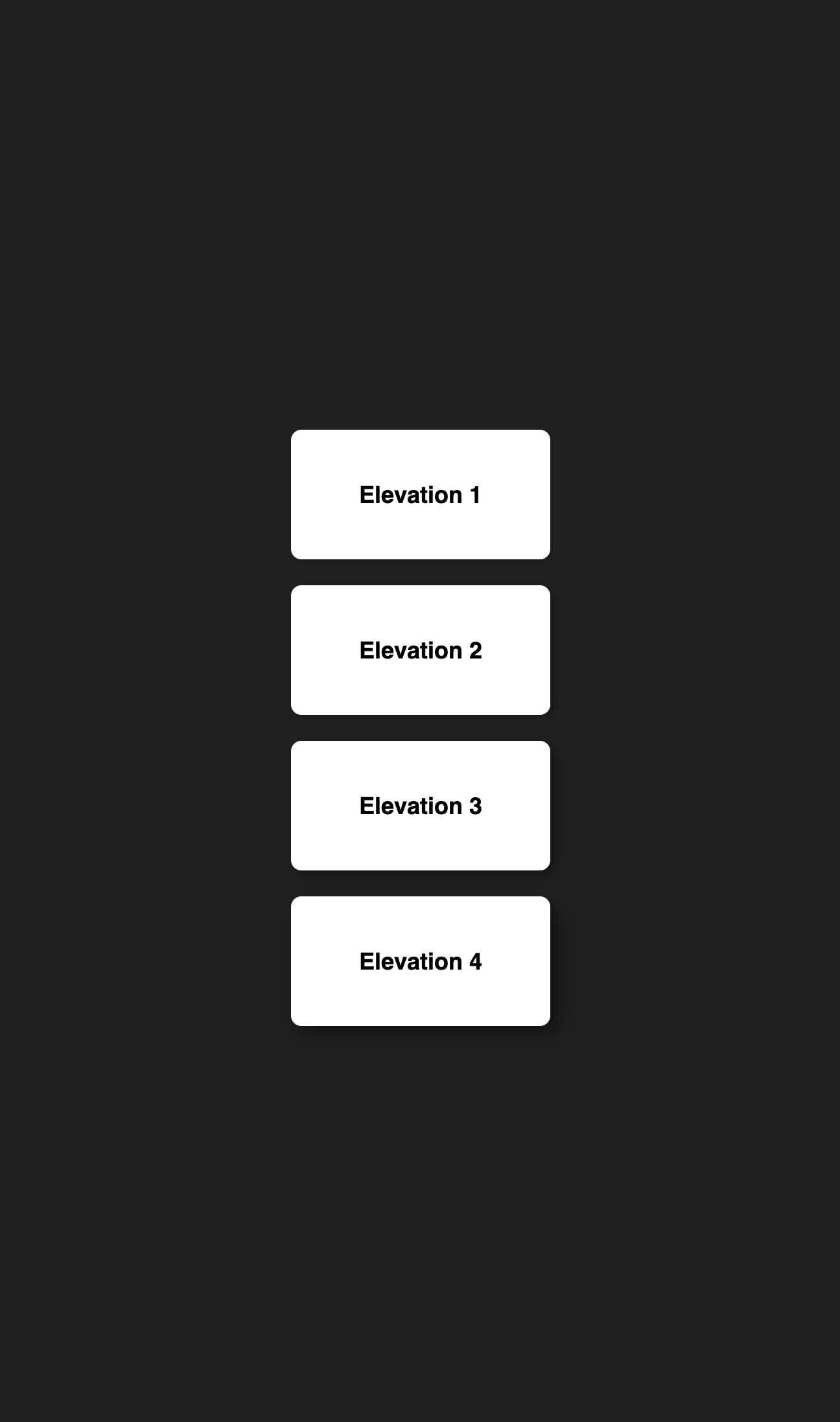 背景が灰色でのElevationの例